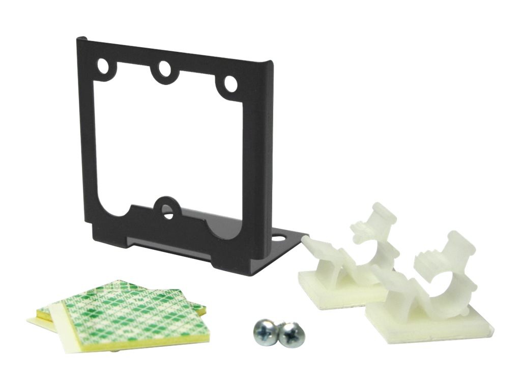 rf IDEAS Black Angle Bracket with Cable Clips for WAVE ID Readers - RF proximity reader mounting kit