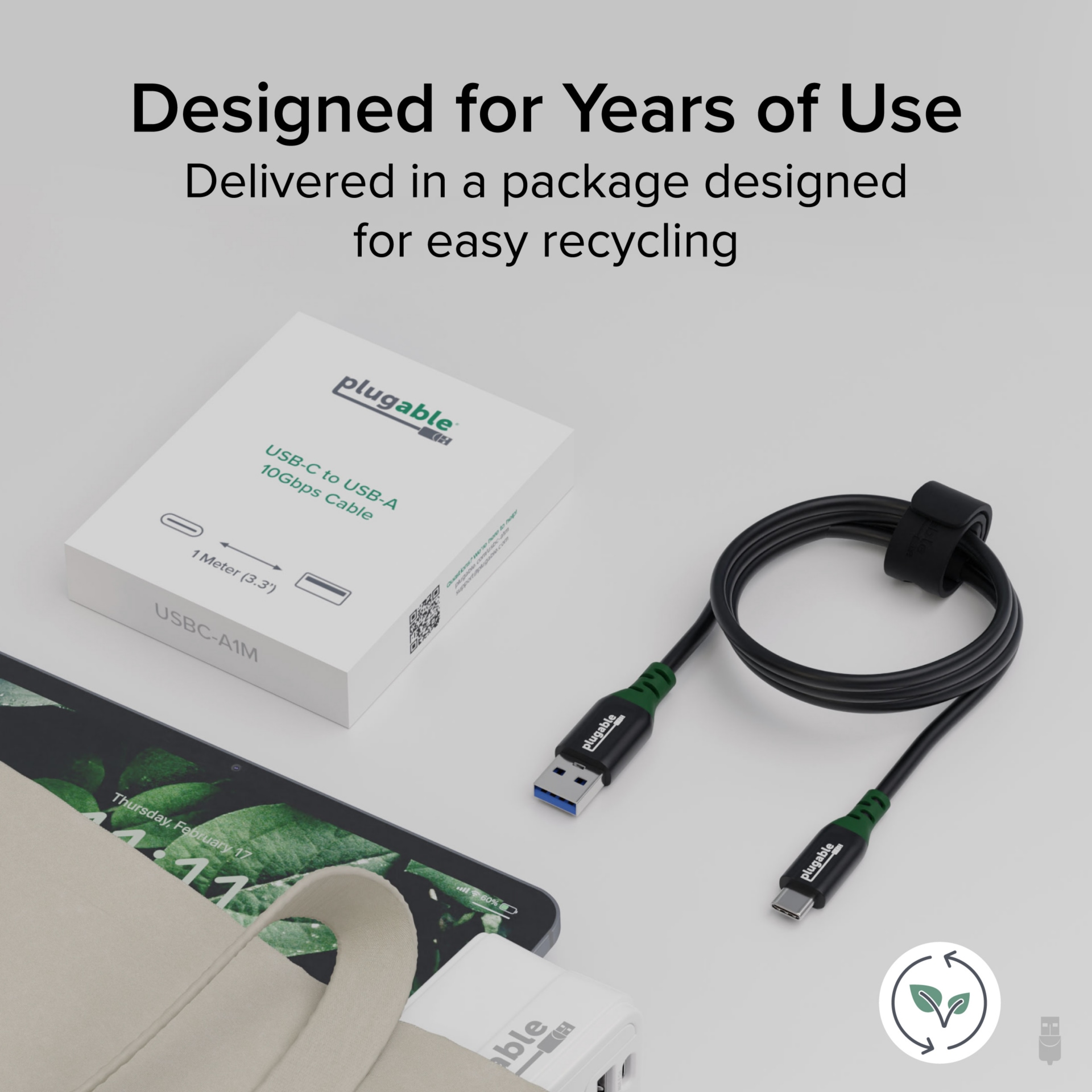 Plugable USB C to USB A Cable - Thumbnail 4