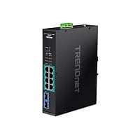 TRENDnet TI-PGM102 - switch - industrial - 10 ports - TAA Compliant