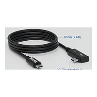 Plugable Thunderbolt 4 Cable Right Angle 40Gbps with 240W EPR Charging
