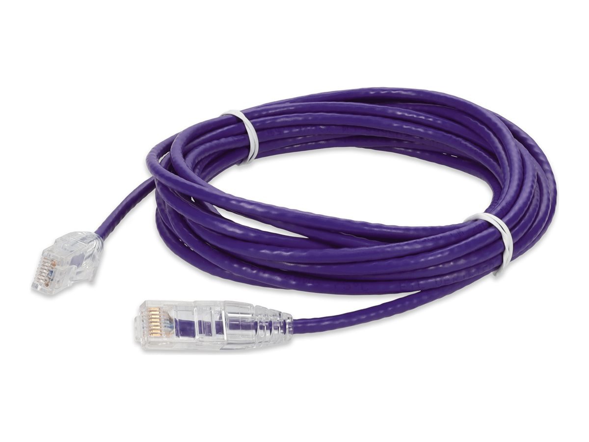 Proline 14ft Purple CAT 6A Slim PVC Ethernet Cable Snagless Clear-Claw RJ-45 M/M