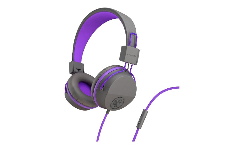 JLab Audio JBuddies Studio headphones with mic HJKSTUDIORGRYPRPL6 Headphones CDW