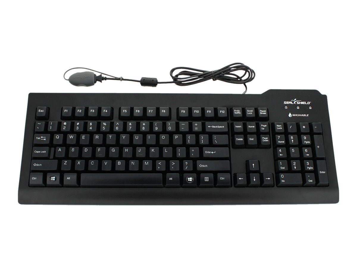 Seal Shield Silver Seal Waterproof - keyboard - US - black Input