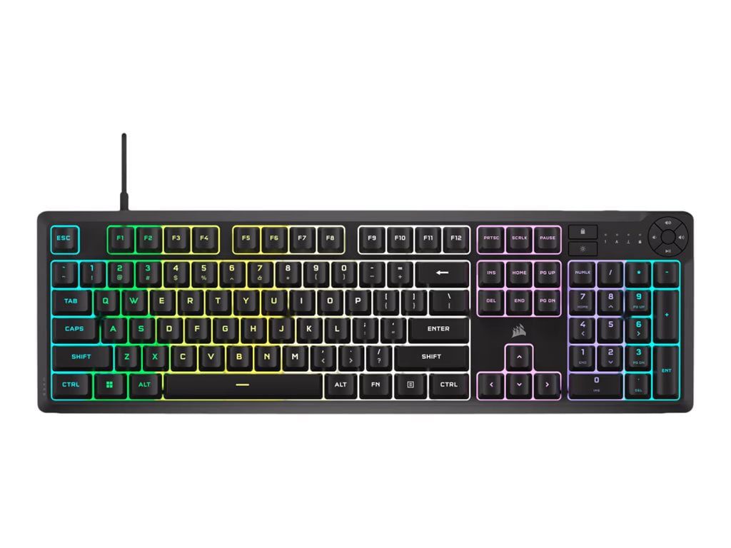 CORSAIR K55 CORE RGB - keyboard - 100% full size - QWERTY - US - black Inpu