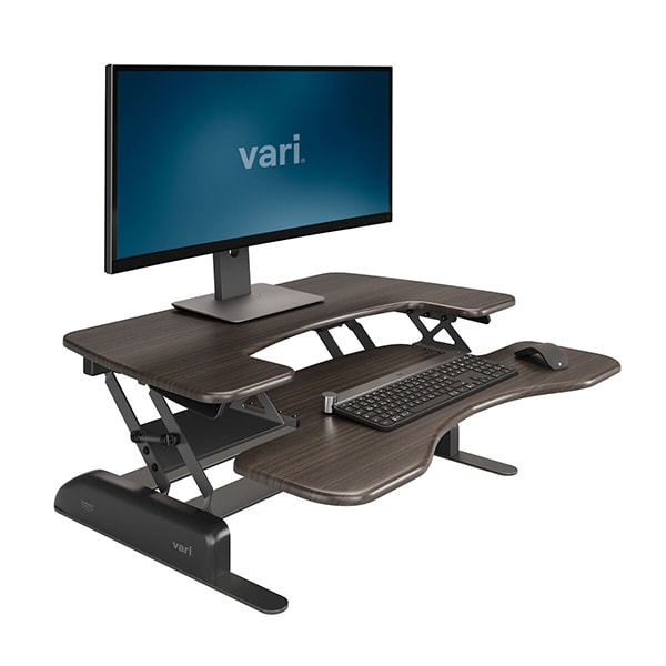 Vari Pro Plus 36" Standing Desk Converter - Espresso Wood Finish