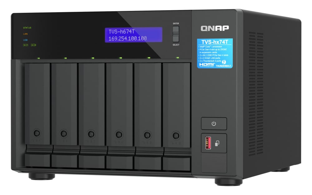 QNAP Thunderbolt 4 Ultra-High Speed 6-Bay Network Attached Storage Applianc