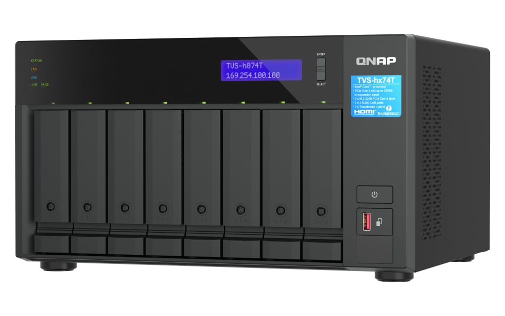 QNAP Thunderbolt 4 Ultra-High Speed 8-Bay Network Attached Storage Applianc