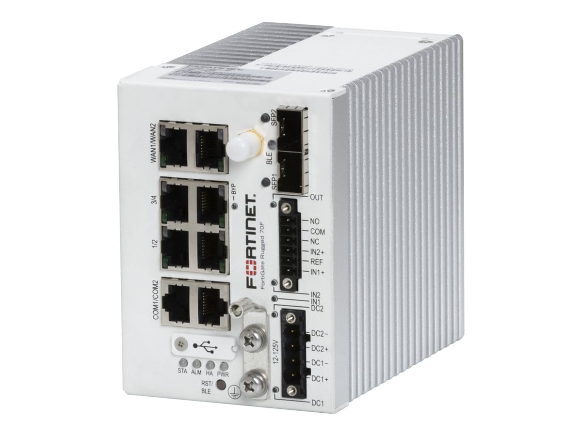 Fortinet FortiGate Rugged 70F - security appliance - with 1 year FortiCare Premium Support + 1 year FortiGuard