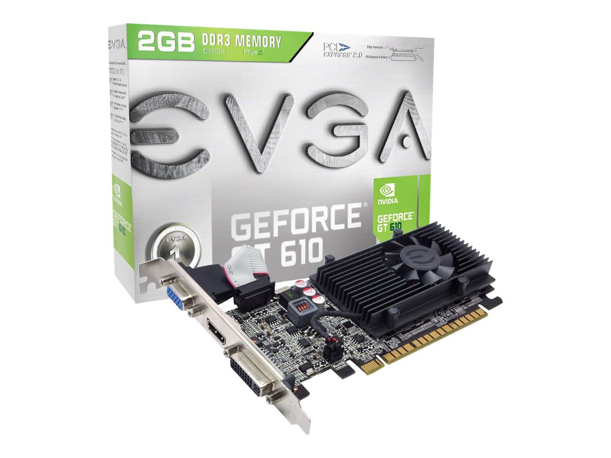 EVGA GeForce GT 610 - graphics card - GF GT 610 - 2 GB