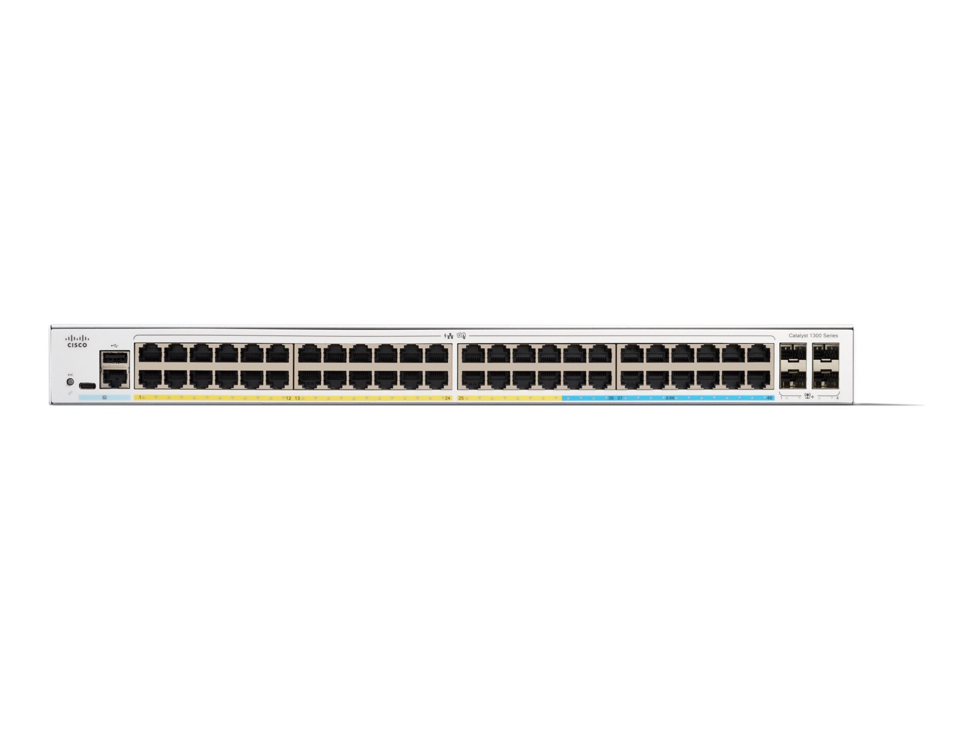 Cisco Catalyst 1300-48MGP-4X - switch - 48 ports - managed - rack-mountable