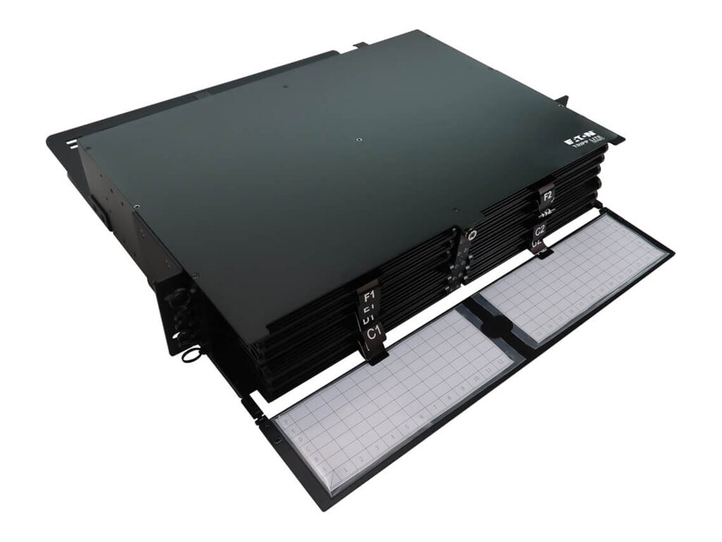 Eaton Tripp Lite Series High-Density Panel Fiber Splice Enclosure - 12 Splicing Cassettes, 288 LC/APC SM 0.9 mm, 1.5 m