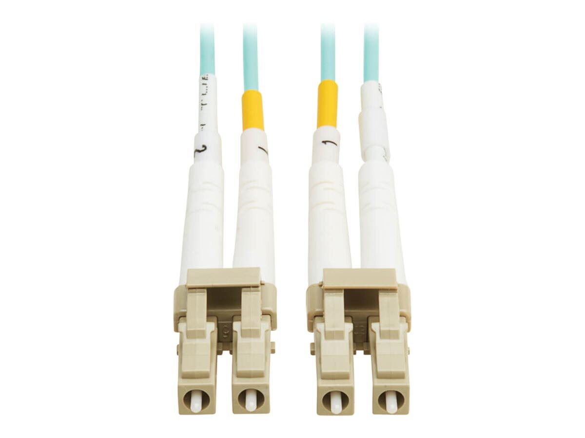 Eaton Tripp Lite Series 10Gb/40Gb/100Gb Duplex Fiber Patch Cable LC/LC, Aqu