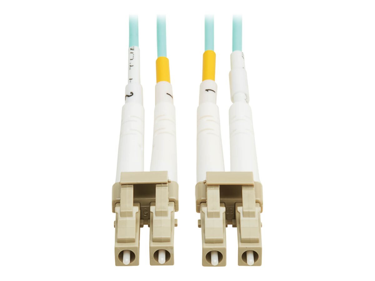 Eaton Tripp Lite Series 10Gb/40Gb/100Gb Duplex Multimode 50/125 OM4 LSZH Fiber Patch Cable (LC/LC), Aqua, 3M (9.8 ft.),