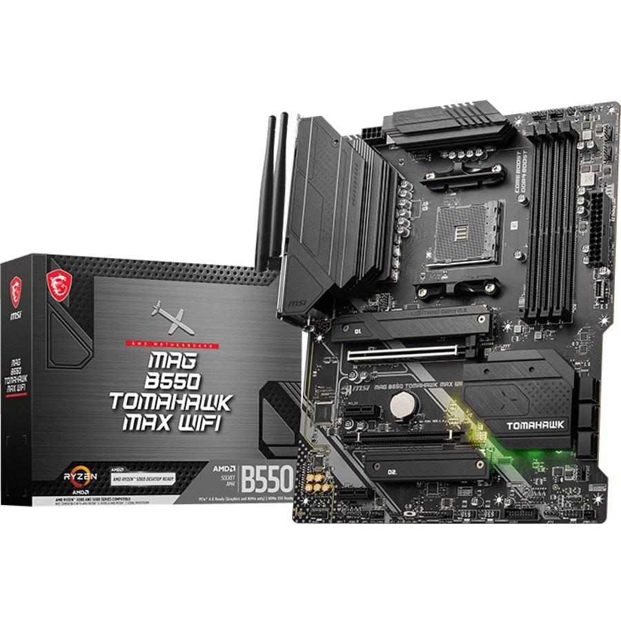 MSI MAG B550 TOMAHAWK MAX WIFI Desktop Motherboard - AMD B550 Chipset - Soc