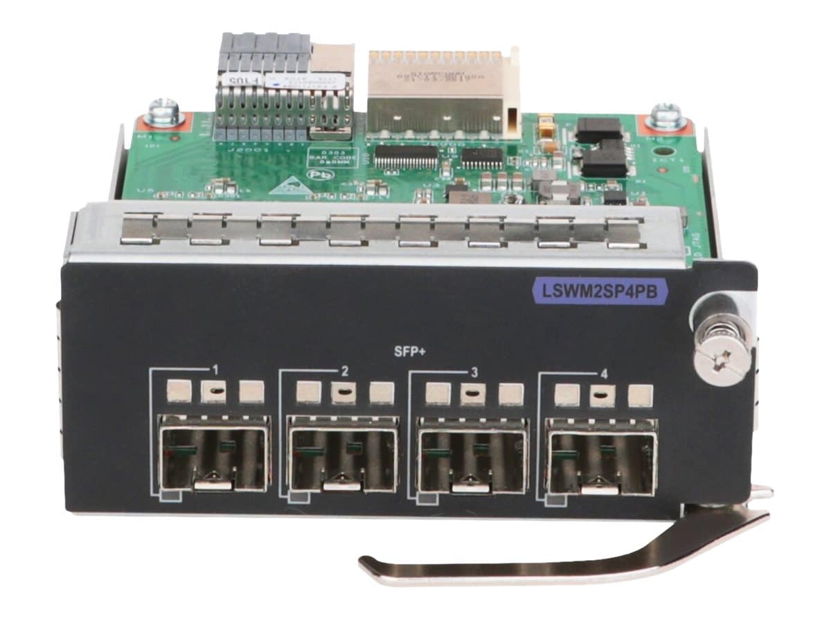 HPE FlexNetwork 5140HI/5520HI/5600HI 4 Port 1/10G SFP Plus Module - expansion module - Gigabit Ethernet / 10 Gigabit