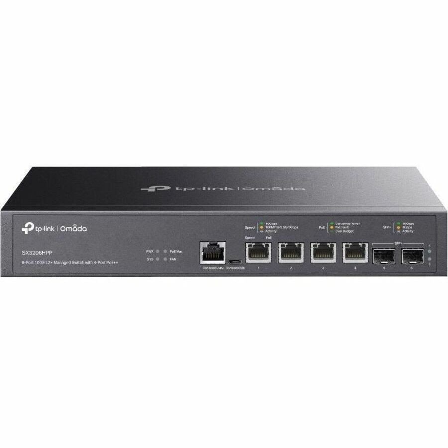 TP-Link Omada 6-Port 10GE L2+ Managed Switch with 4-Port PoE++