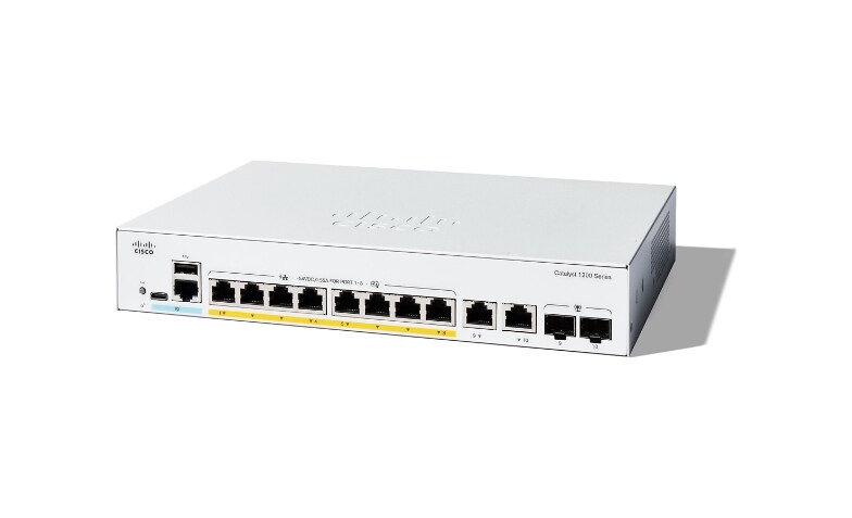 Cisco Catalyst 1200-8FP-2G - switch - 8 ports - smart - rack-mountable -  C1200-8FP-2G - Ethernet Switches - CDW.com