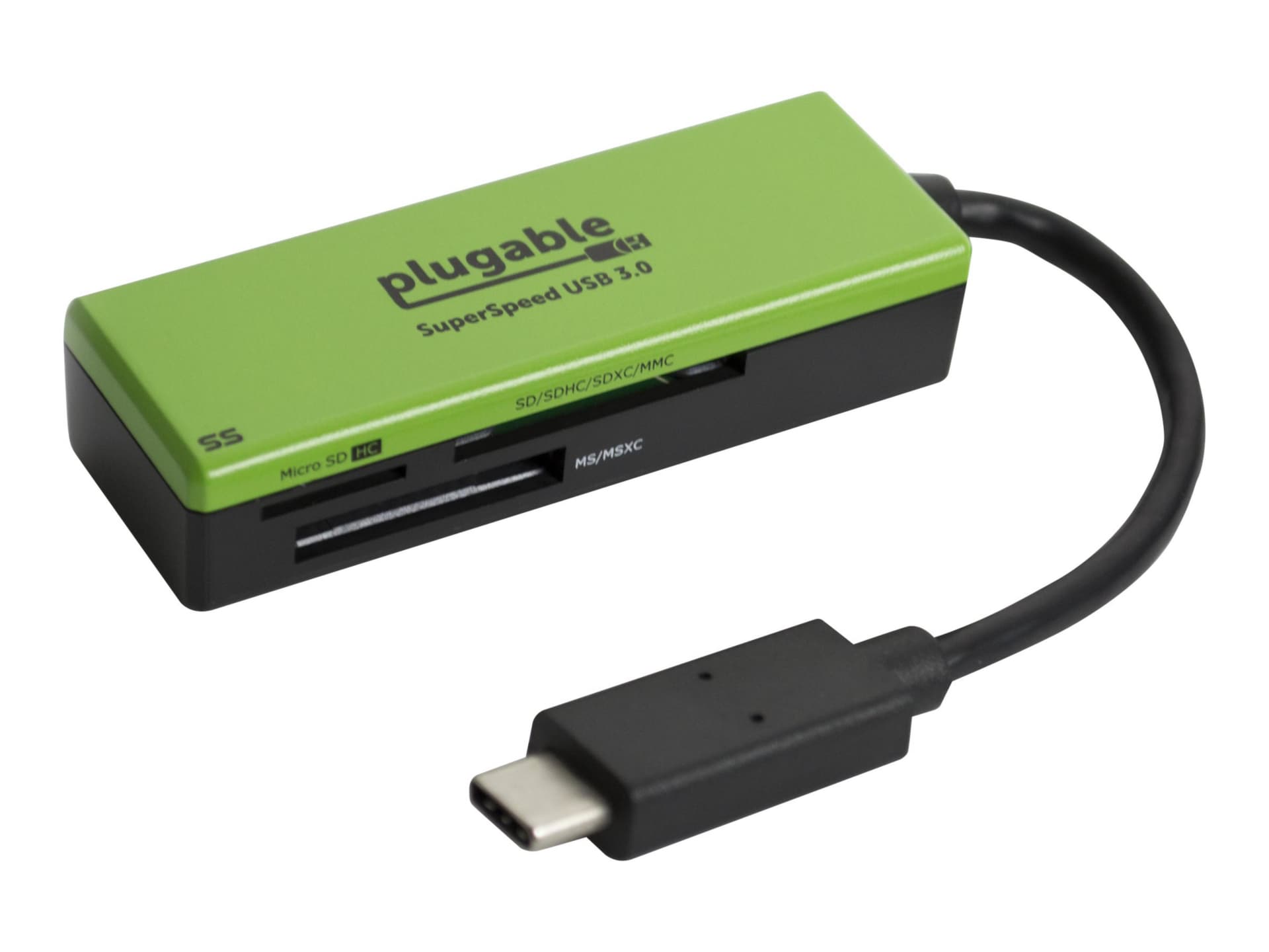 Plugable USB C SD Card Reader - Driverless USB C Card Reader for SD, Micro SD, MMC, or MS Cards