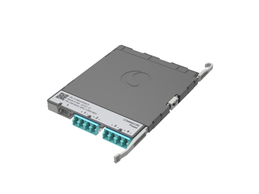 CommScope SYSTIMAX Propel PPL ULL Multimode OM4 MPO-08 Front Facing Breakout Fiber Module - Aqua/Gray