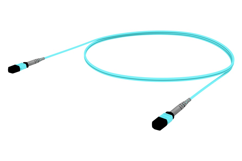 CommScope SYSTIMAX ULL 2m OM4 8-Fiber Plenum Fiber Array Cable - Aqua