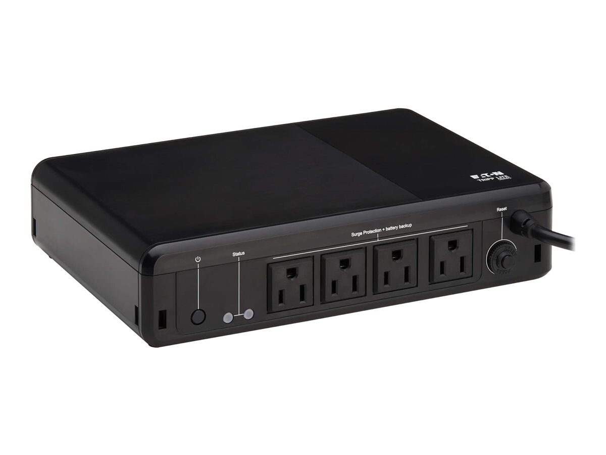 Eaton Tripp Lite Series 600VA 300W 120V Standby UPS - 4 NEMA 5-15R Outlets (Surge + Battery Backup), 5-15P Plug, Desktop