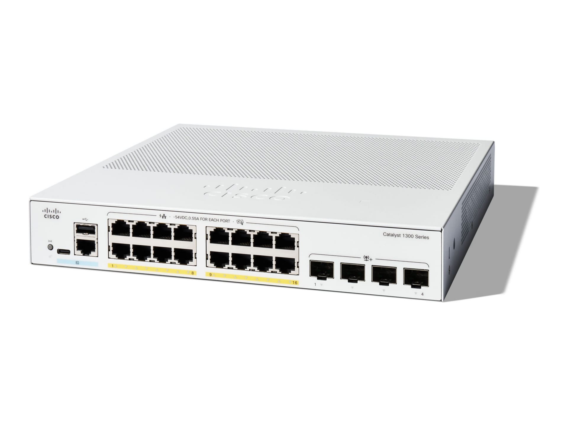 Cisco Catalyst 1300-16P-4X - switch - 16 ports - managed - rack-mountable