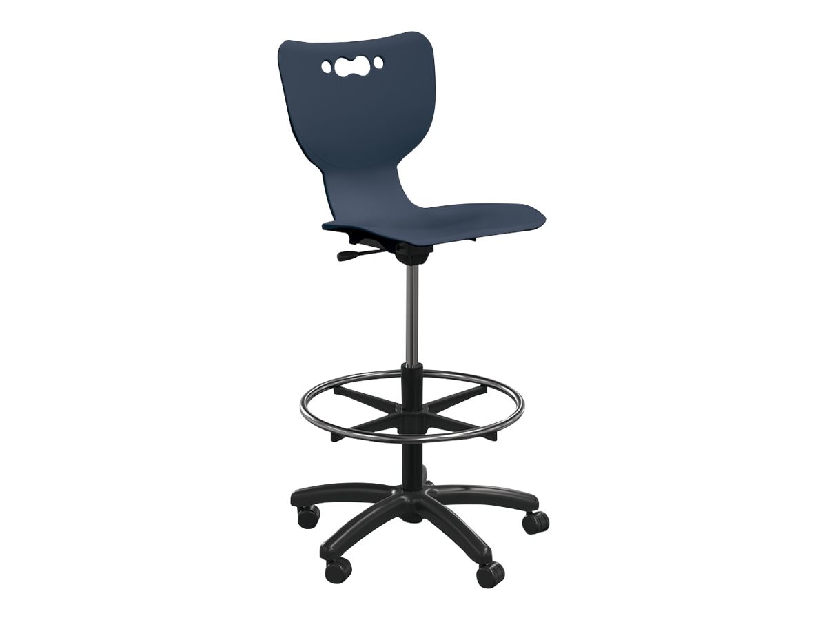 MooreCo Hierarchy - stool - plastic, steel - black