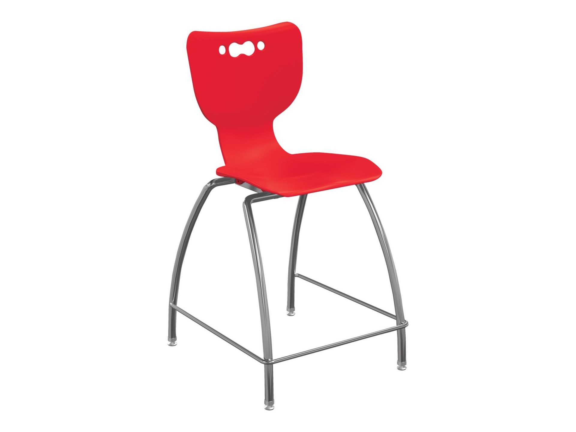 MooreCo Hierarchy - chair - chrome - red
