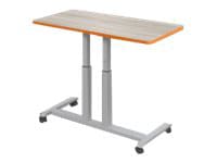 MooreCo Hierarchy Grow & Roll - desk - rectangular - gray elm
