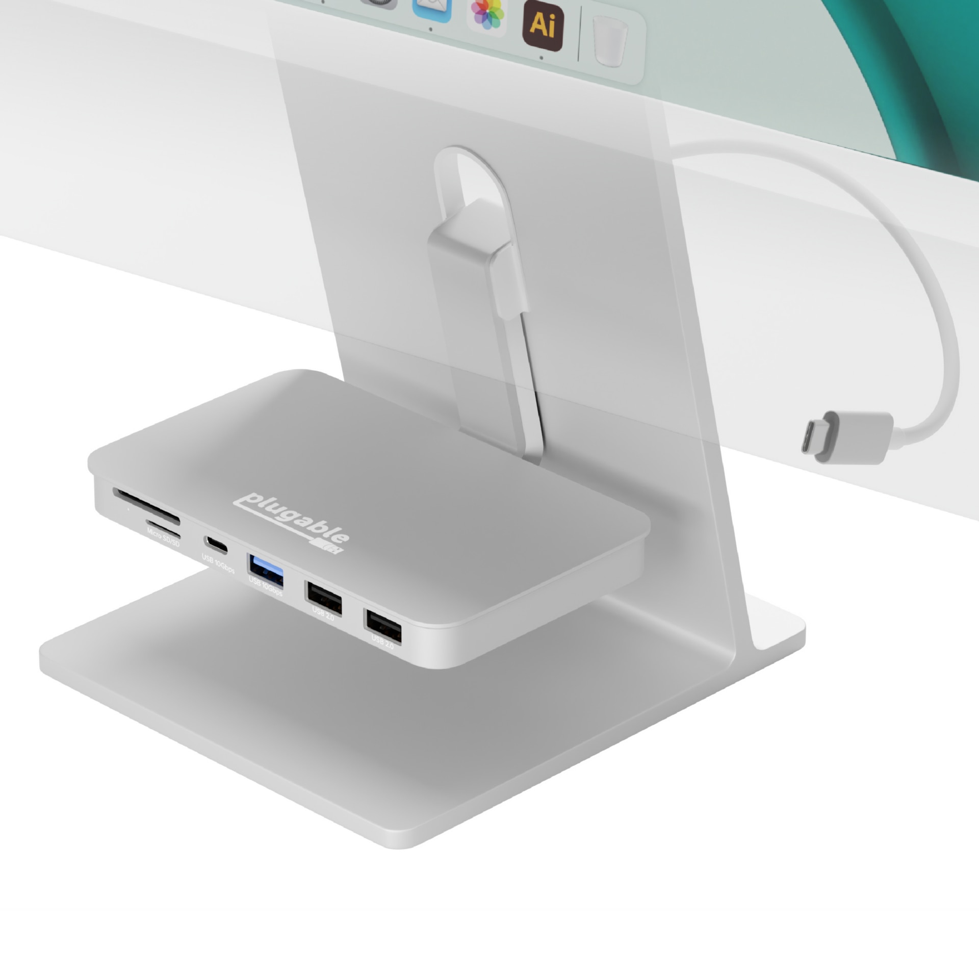 Plugable USB C 6-in-1 Hub Multiport Adapter