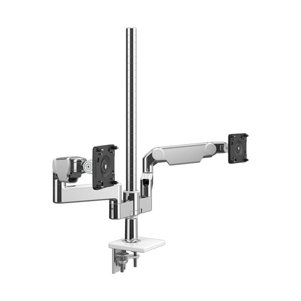 Humanscale M/Flex for M8.1 Monitor Arm with Clamp/Bolt-Thru Mount and Dual Bracket - 30" Post