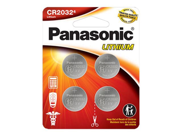 Panasonic CR2032 battery - 4 x CR2032 - Li