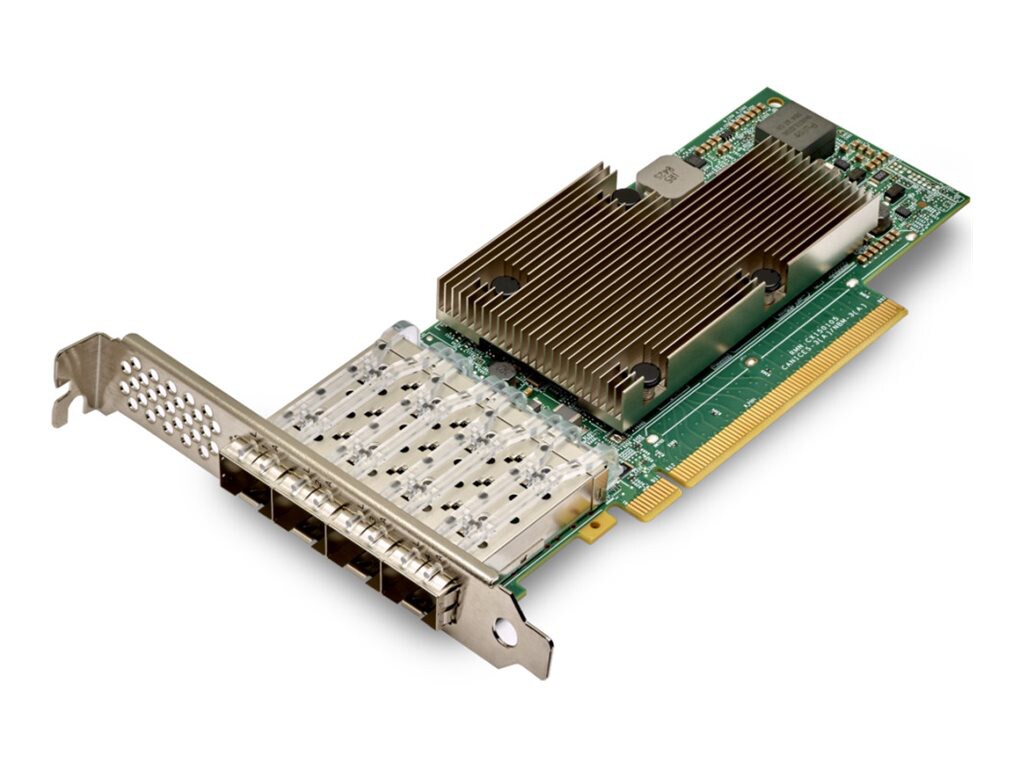 Broadcom 57504 - adaptateur réseau - PCIe 4.0 x16 - 10/25 Gigabit SFP28 x 4