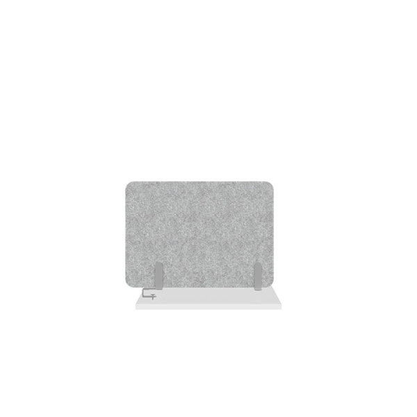 Humanscale Wellguard Separation Panel with Extended Side Placement - Silver/Light Gray