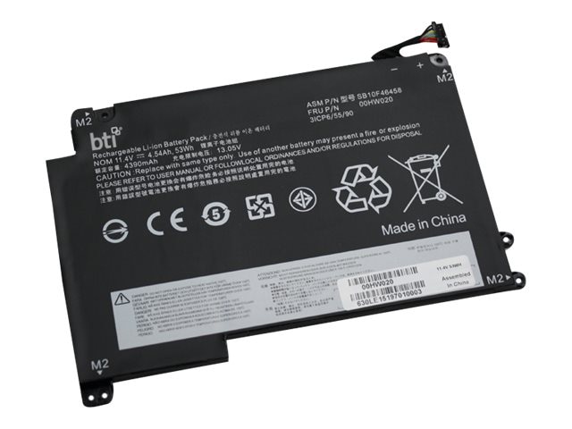 BTI 00HW020-BTI 11.4V 53WHR LI-ION BATTERY 00HW020, 00HW021, SB10F46458, SB10F46459