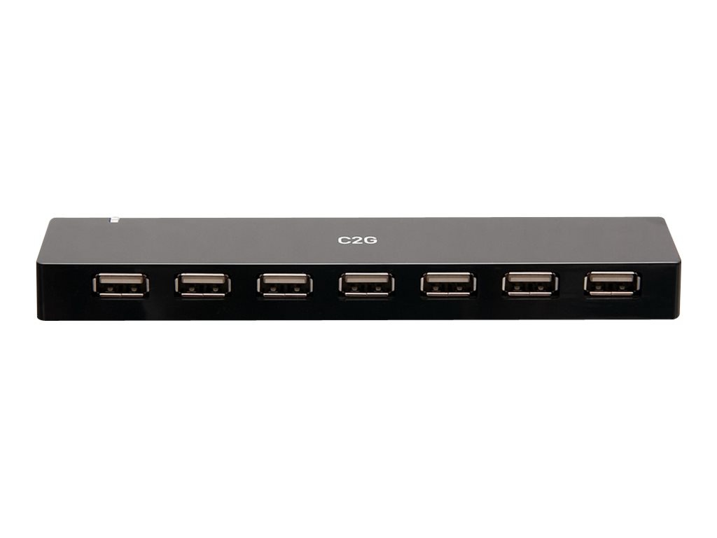 C2G 7-Port USB-A Hub with 5V 3A Power Supply - hub - 7 ports