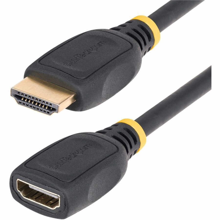 StarTech.com 18in (0.5m) HDMI 2.0 Extension Cable, High Speed HDMI Port Saver Cable, 4K 60Hz, HDMI Extension Cord M/F