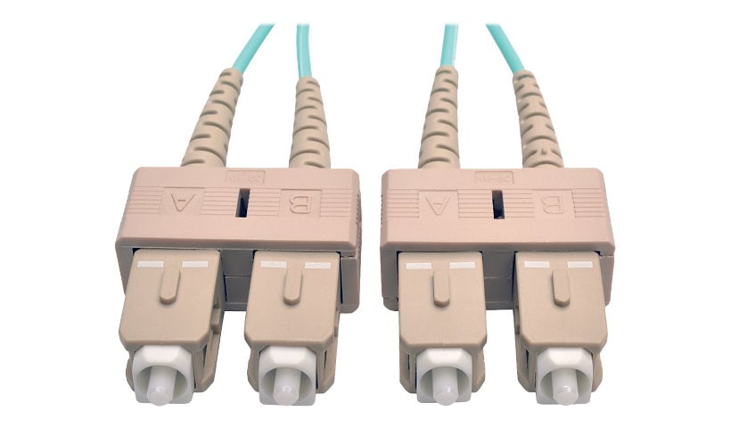 Eaton Tripp Lite Series 10Gb Duplex Multimode 50/125 OM3 LSZH Fiber Patch Cable (SC/SC) - Aqua, 3M (10 ft.) - patch