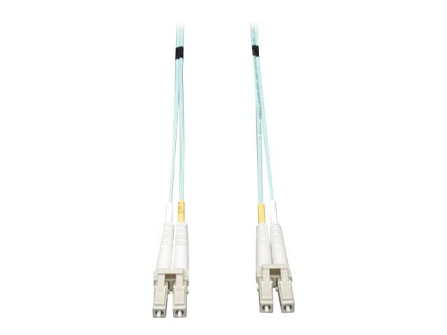 Eaton Tripp Lite Series 10Gb/40Gb/100Gb Duplex Multimode 50/125 OM3 LSZH Fiber Patch Cable (LC/LC), Aqua, 10M (32.8 ft.)