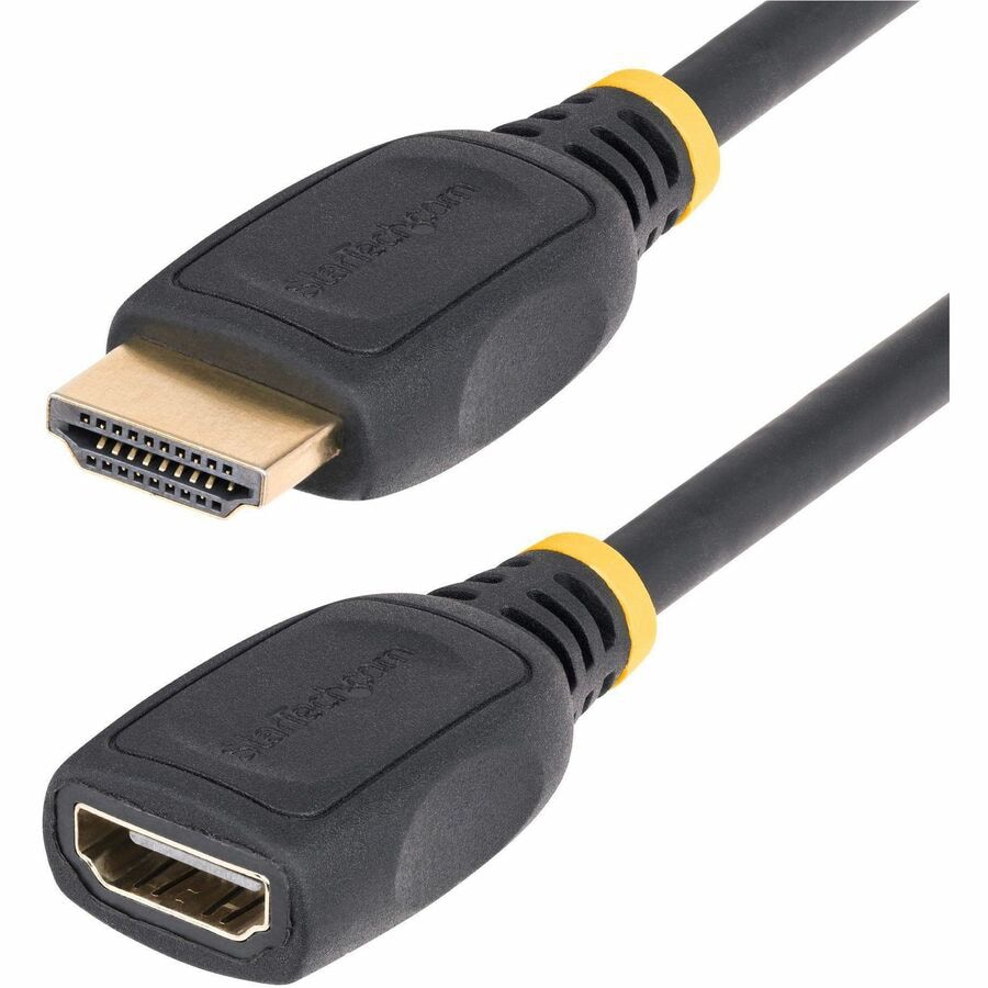 StarTech.com 6ft (2m) HDMI 2.0 Extension Cable, High Speed HDMI Port Saver Cable, 4K 60Hz, HDMI Extension Cord M/F