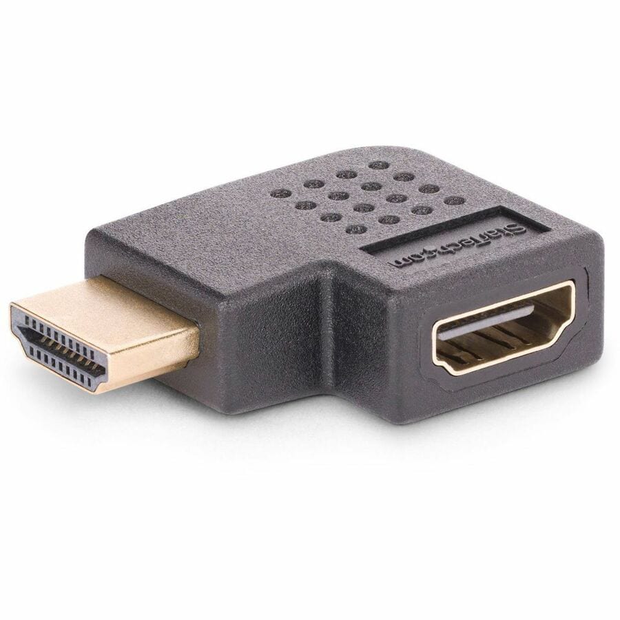 茶 emi StarTech.com Right Angle HDMI 2.0 Adapter, Male to Female