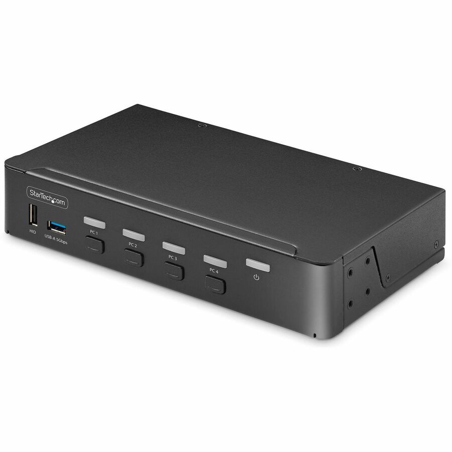 StarTech.com 4-Port DisplayPort KVM Switch, Single 4K 60Hz Monitor, 6x USB Ports, Hotkey & Push-Button Switching, TAA