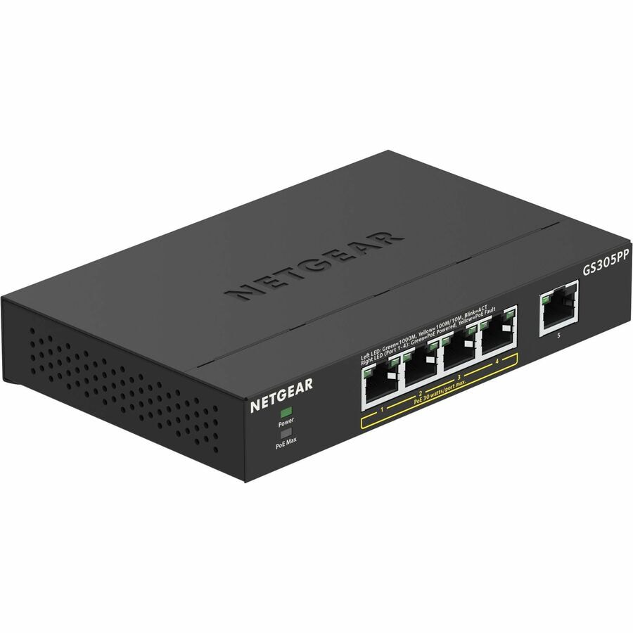 Netgear 5-Port Gigabit Ethernet SOHO Unmanaged Switch with 4 Ports PoE+ (83