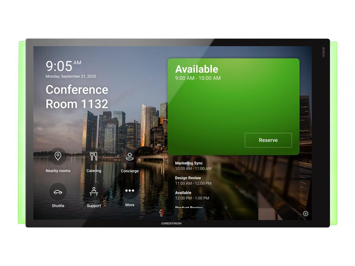 Crestron Room Scheduling Touch Screen TSS-1070-T-B-S-LB KIT - for Microsoft Teams - room manager - Bluetooth,