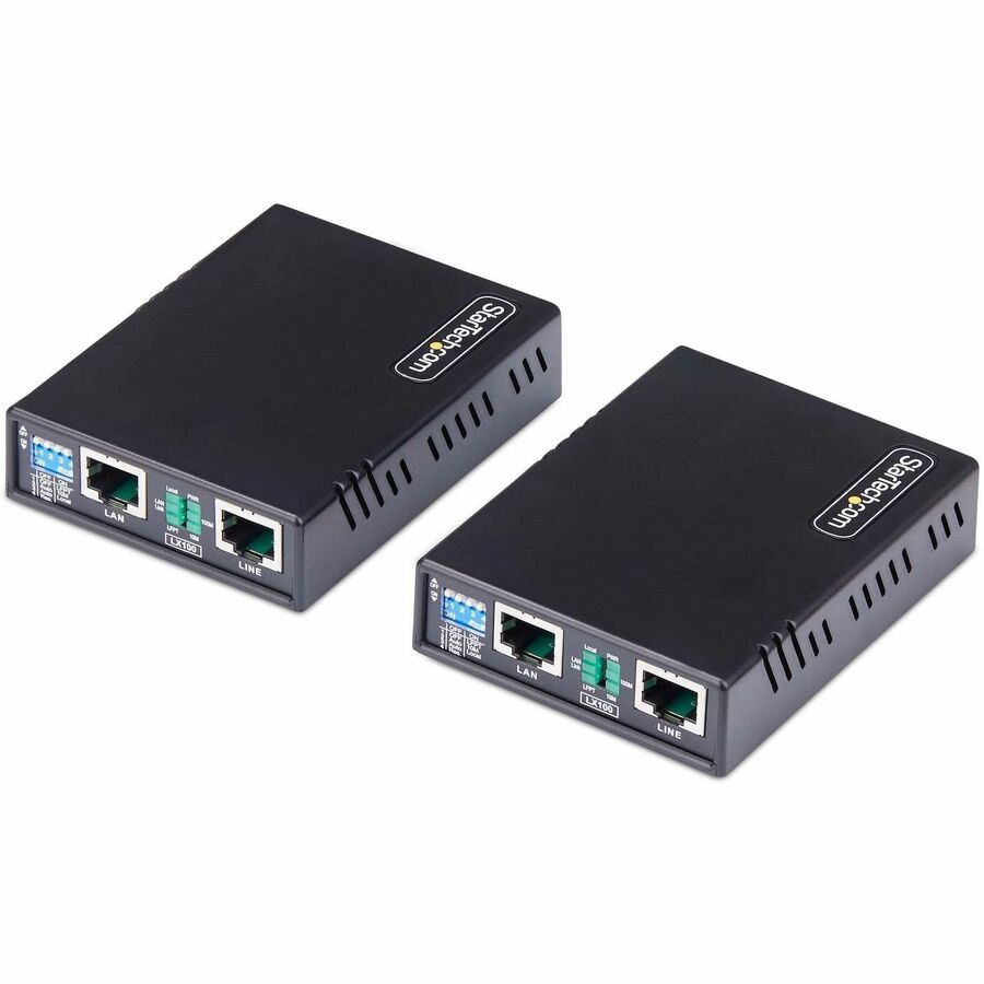 StarTech.com 10/100 Ethernet Extender Kit, Up to 0.5mi (800m), Long-Range LAN Over Single Pair Wire/RJ45 UTP, For Remote