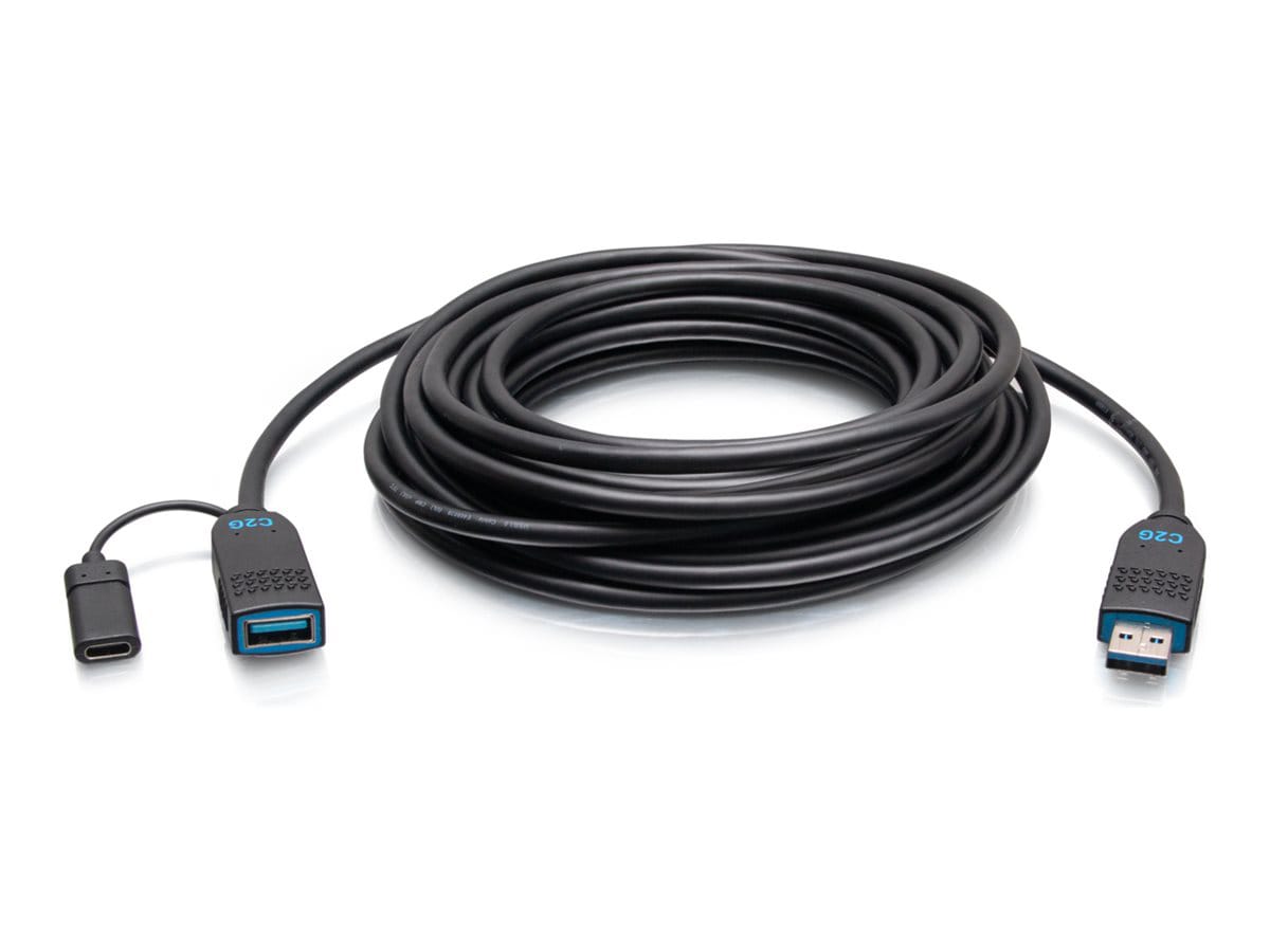 C2G 35ft (10.7m) C2G Performance Series USB-A Male to USB-A Female Active Optical Extension Cable (AOC) - 3.2 Gen 2