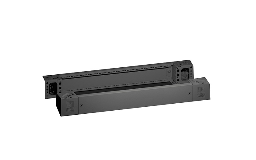 Rittal Corner Pieces with Trim Panels for VX Base/Plinth System - Carbon Steel - Jet Black