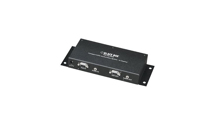Black Box Compact CAT5 Audio/Video Splitter video/audio splitter - 8 ports