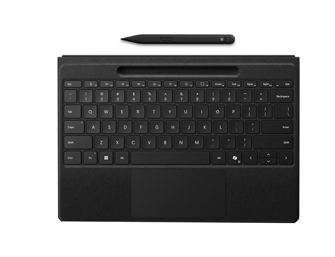 Microsoft Flex Keyboard with Slim Pen for Surface Pro 11/9/8 Detachable Laptop - Black