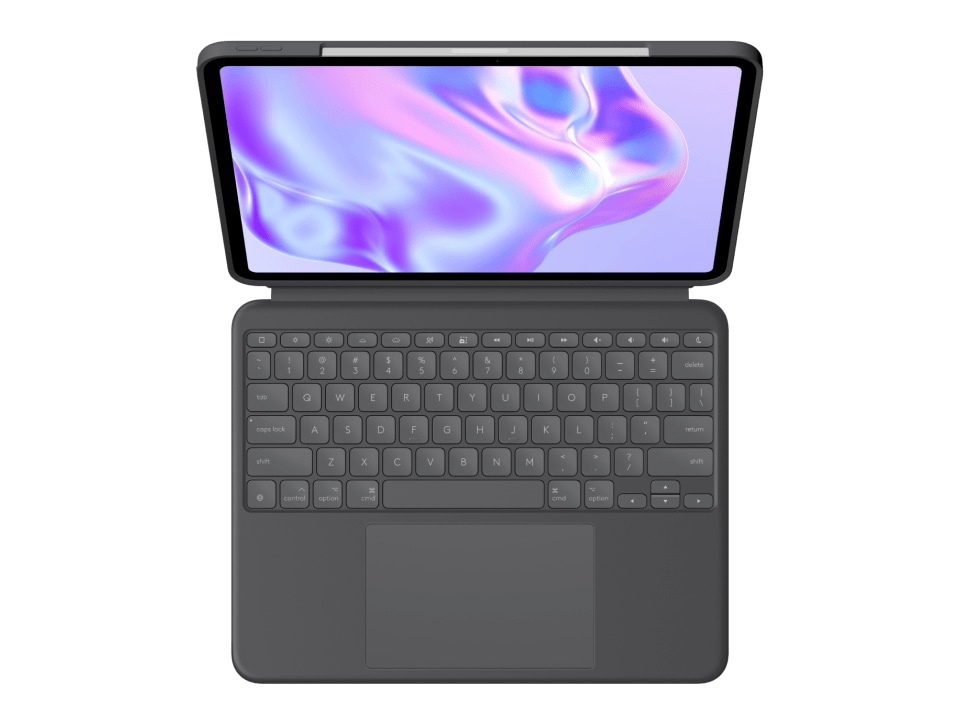 Logitech Combo Touch - keyboard and folio case - with trackpad - QWERTY - US - graphite Input Device